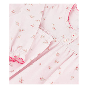 Petit Bateau - Organik pamuklu çiçek desenli pijama | Pembe
