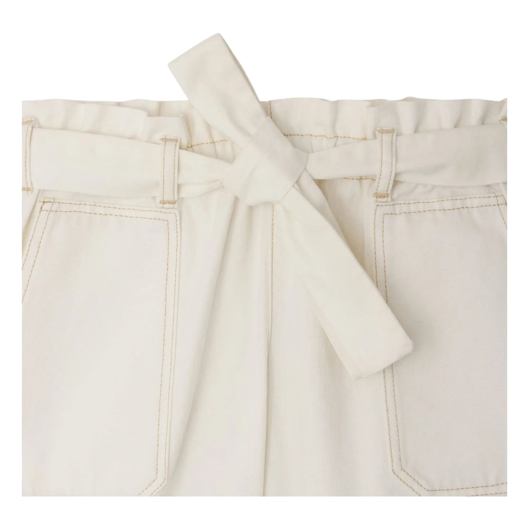 Bonpoint - Lorrie Bio-Baumwoll-Knotenshorts | Creme