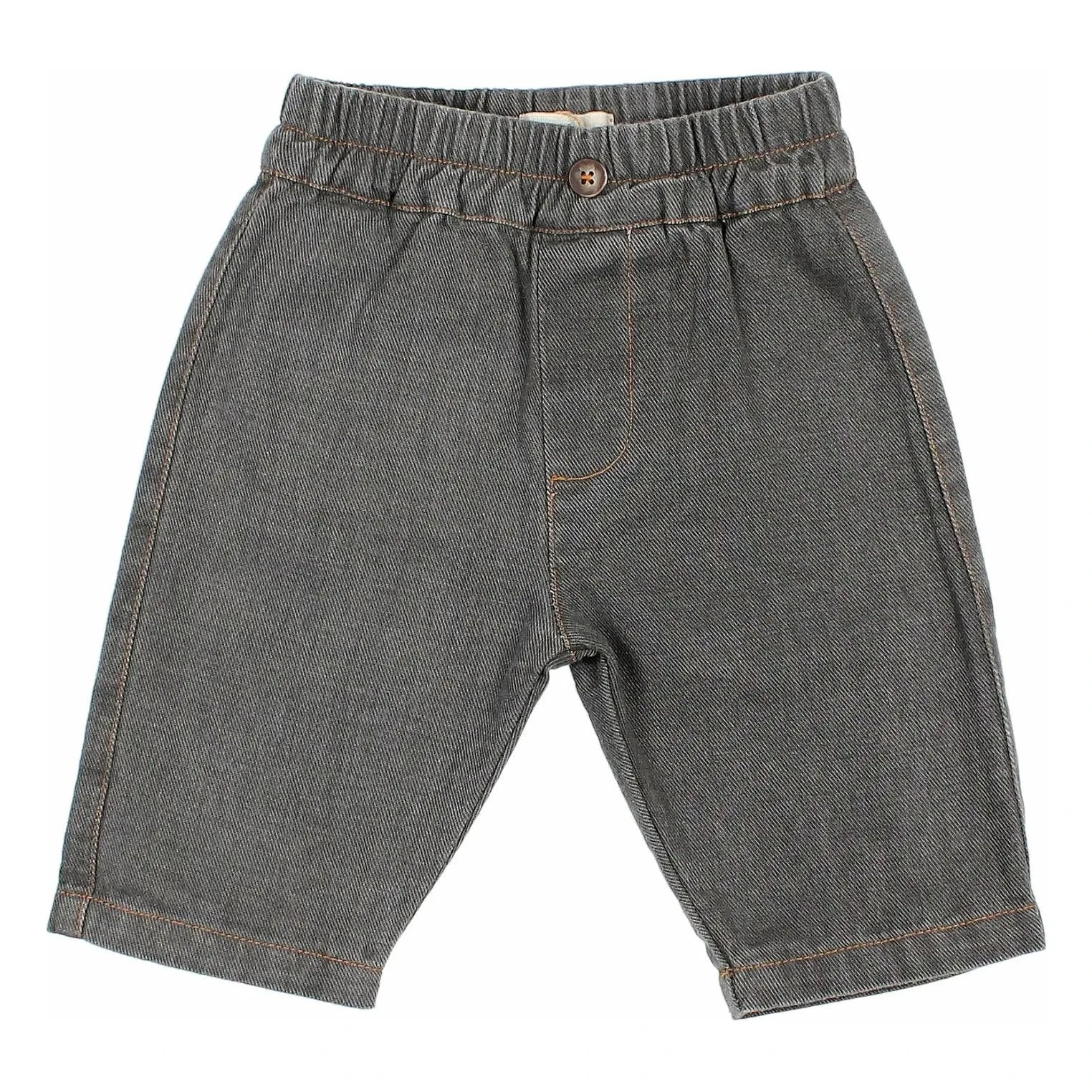 Búho - Organik Pamuklu Bebek Kot Pantolon | Denim gri