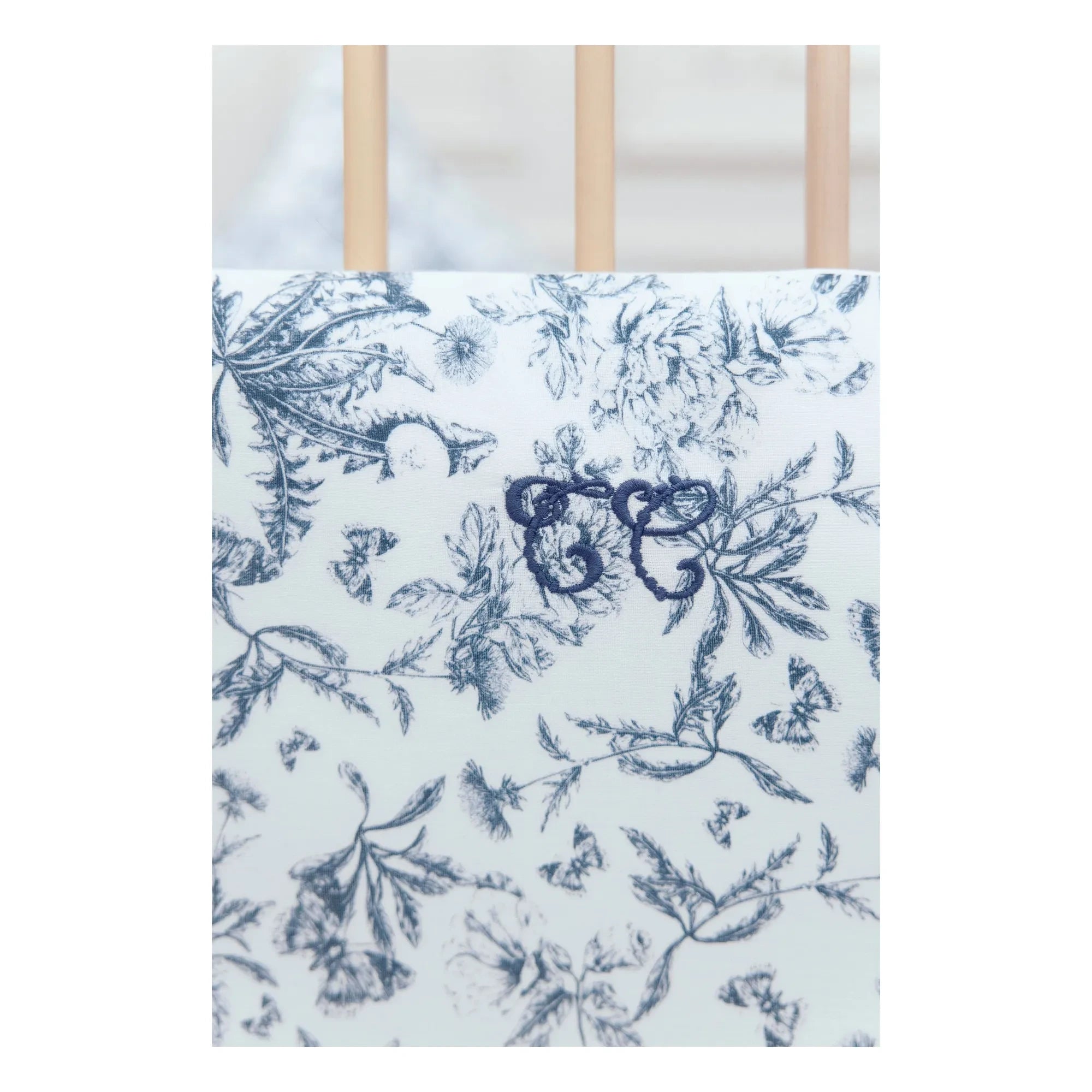Tartine et Chocolat - Toile de Jouy Bettkantenschutz | Marineblau