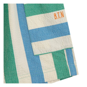 Bonton - Bermuda Lois mit Taschen Gestreift | Cremeweiß