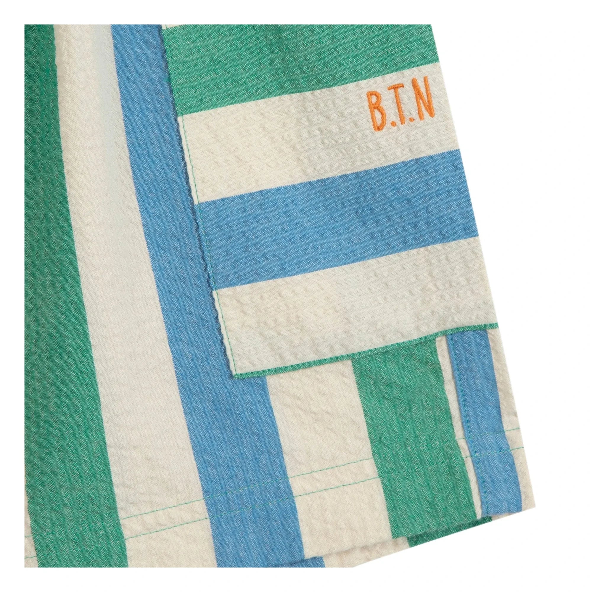 Bonton - Bermuda Lois mit Taschen Gestreift | Cremeweiß