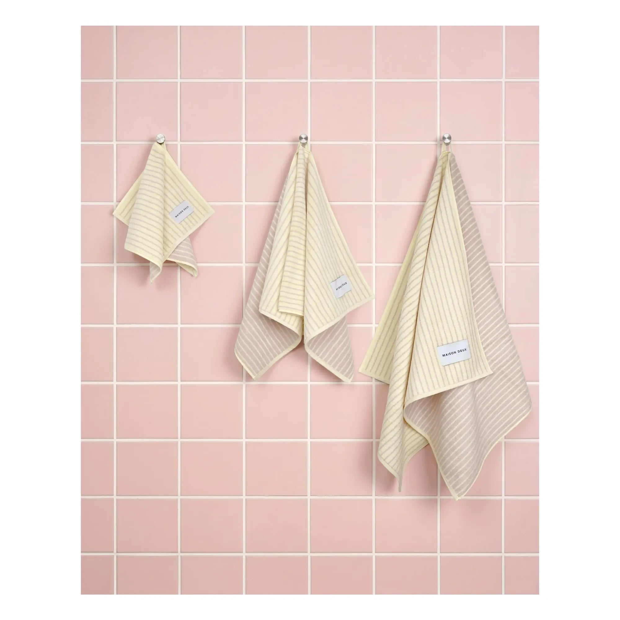 Maison Deux - Çizgili banyo havlusu | Sarı