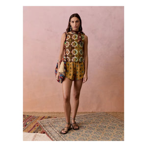 Boteh - Alhambra Leinen-Shorts | Ocker