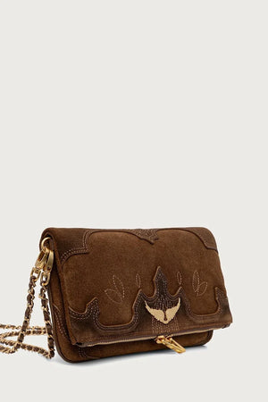 Kadın süet crossbody çanta