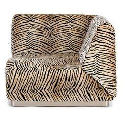 The Socialite Family - Samt gepolstertes rotondo Eckmodul | Tiger