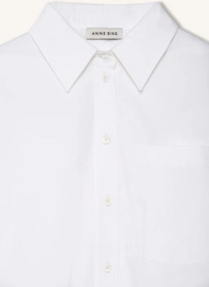 Anine Bing - Scott Baumwoll-Crop-Shirt | Weiß