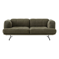 & Tradition - Inland AV22 2-Sitzer Sofa, Schwarzer Sockel | Khaki