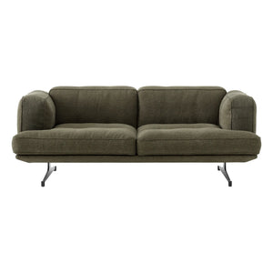 & Tradition - Inland AV22 2-Sitzer Sofa, Schwarzer Sockel | Khaki