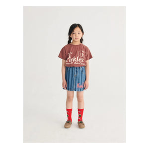 Bobo Choses - The Dog Pickles Bio-Baumwoll-T-Shirt | Braun