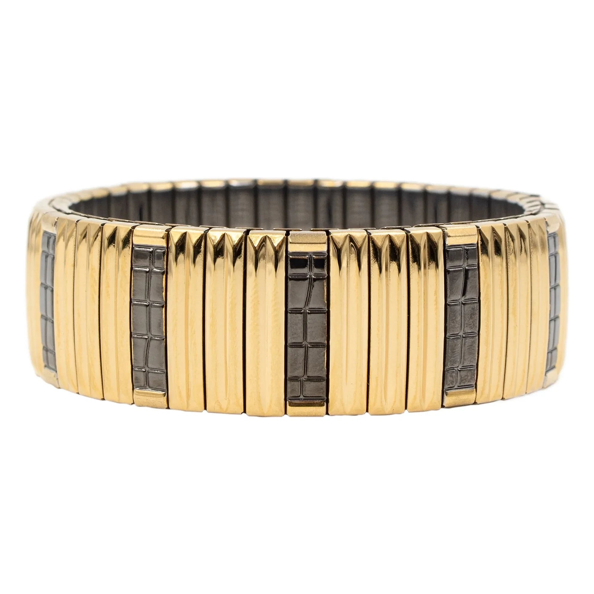 Sigal - SIG 18-1 Gestreiftes Armband | Schwarz/Gold