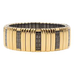 Sigal - SIG 18-1 Gestreiftes Armband | Schwarz/Gold