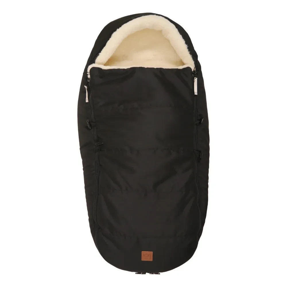Kaiser - Premium Lammfellfußsack | Schwarz