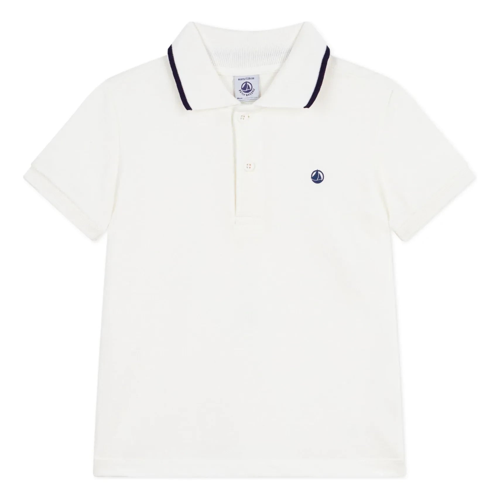 Petit Bateau - Organik pamuk polo tişört | Beyaz