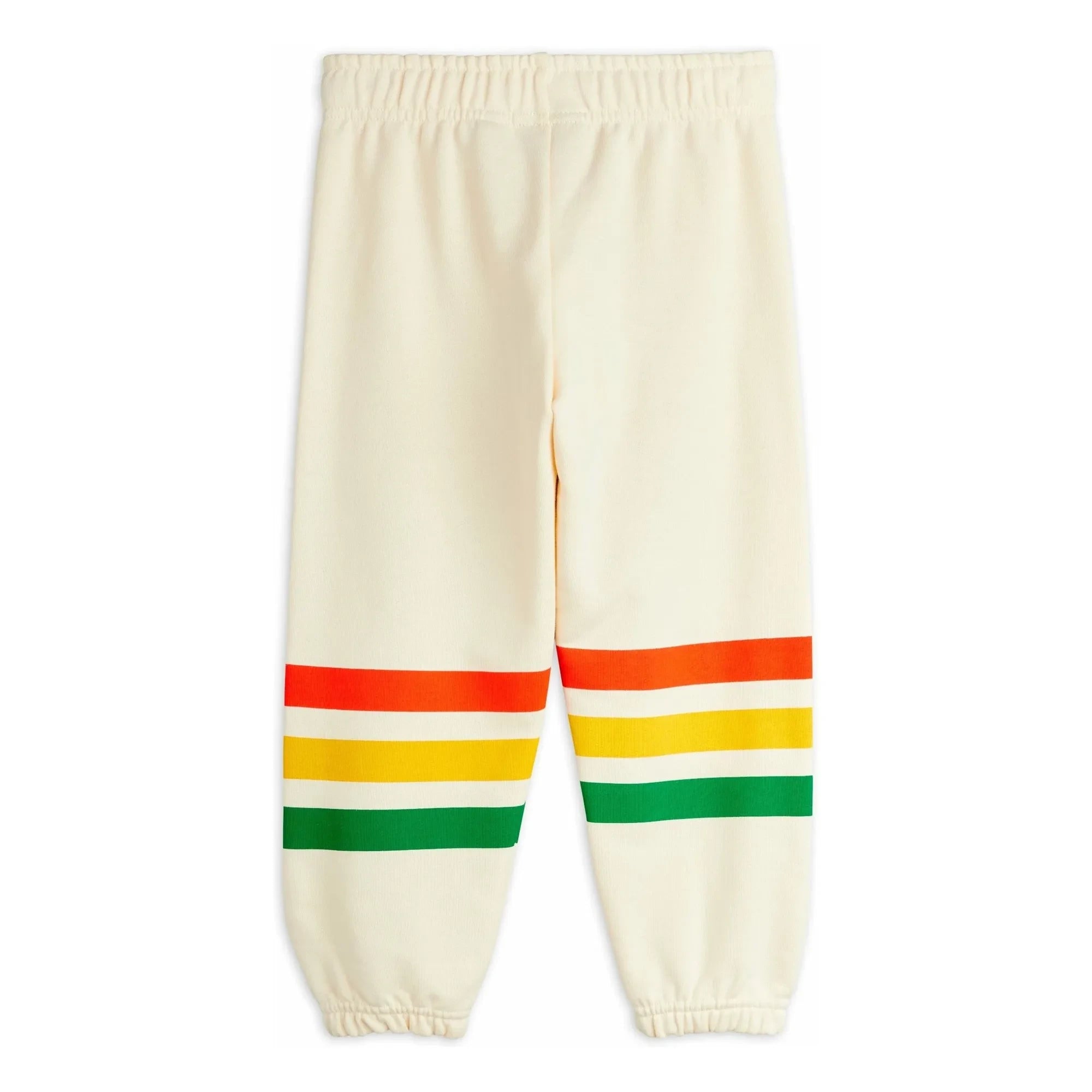 Mini Rodini - Jogger mit Bärenstreifen aus Bio-Baumwolle | Ecru