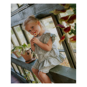 Fliink - Harper Besticktes Top | Hellgrau