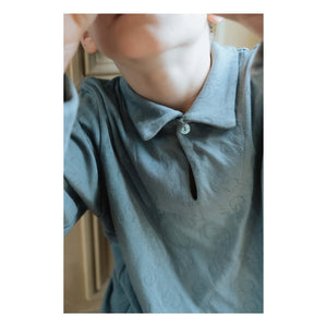 Risu Risu - Nino Bio-Baumwoll-Pyjama | Grau-Grün