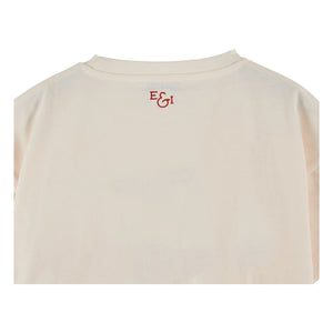 Emile et Ida - T-Shirt aus Bio-Baumwolle mit Kirschenmuster | Creme