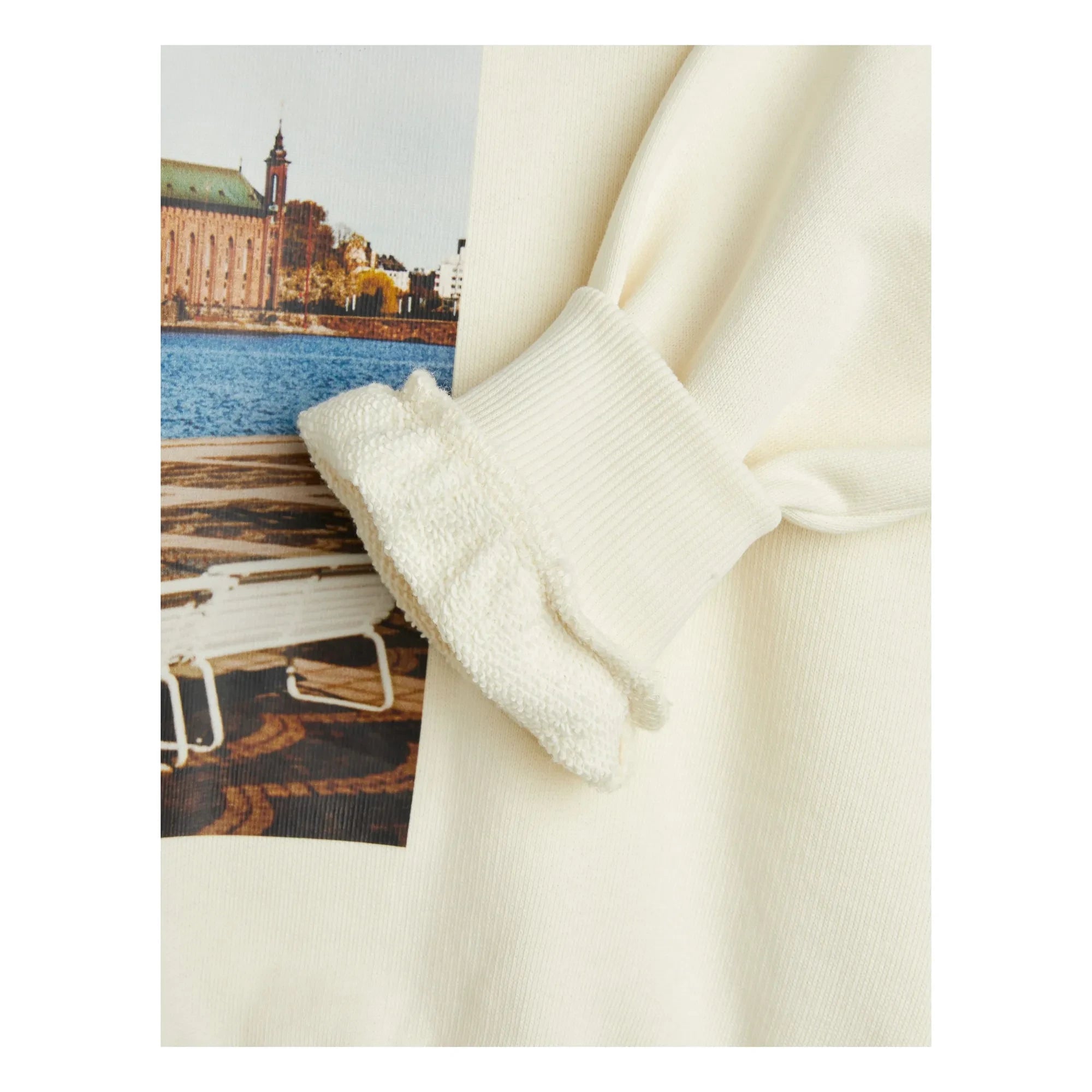 Mini Rodini - City Hall Bio-Baumwoll-Sweatshirt | Ecru