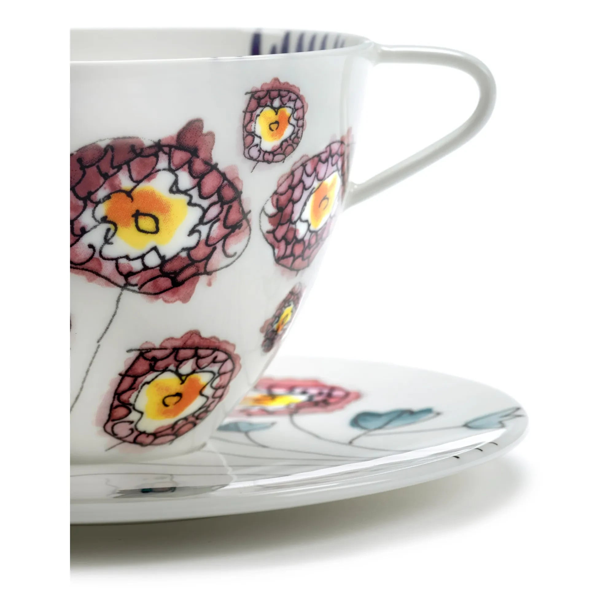 Serax - Kaffeetasse und Untertasse Anemone, Serax for Marni - 2er Set | Milchartig