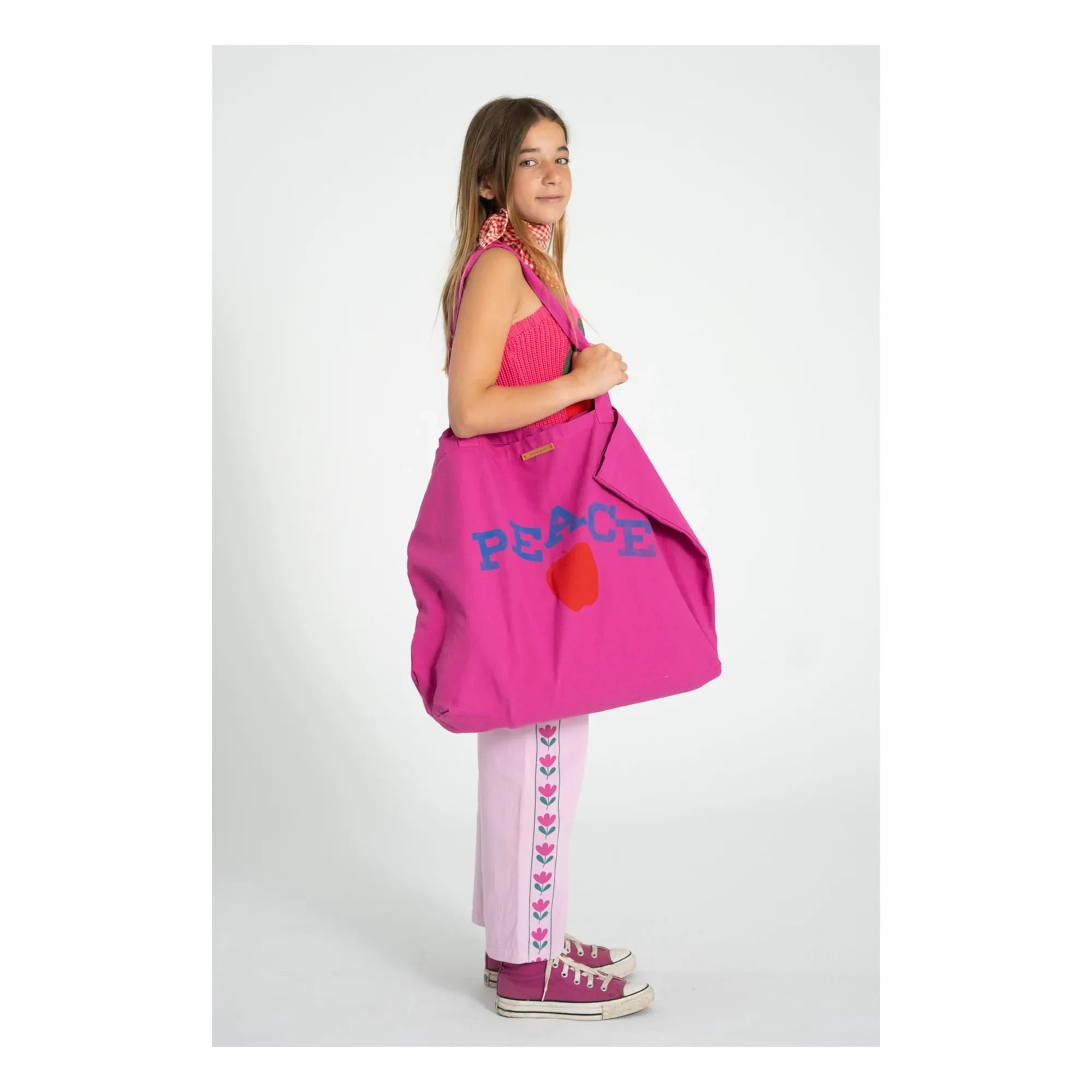 Piupiuchick - Flare Fleuri Twill Hose | Rosa