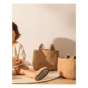 Muskhane - Foxy Filz-Aufbewahrungskorb | Beige