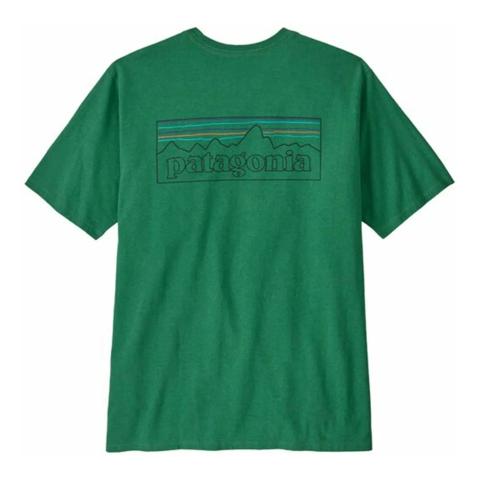 Patagonia - T-Shirt P-6 Logo Responsibili aus recycelten Fasern | Chromgrün
