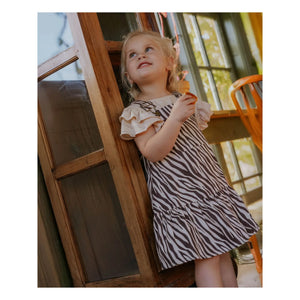 Fliink - Duna Zebra Kleid | Schwarz