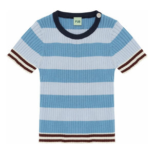 FUB - Gestreiftes T-Shirt aus Bio-Baumwollstrick | Blau