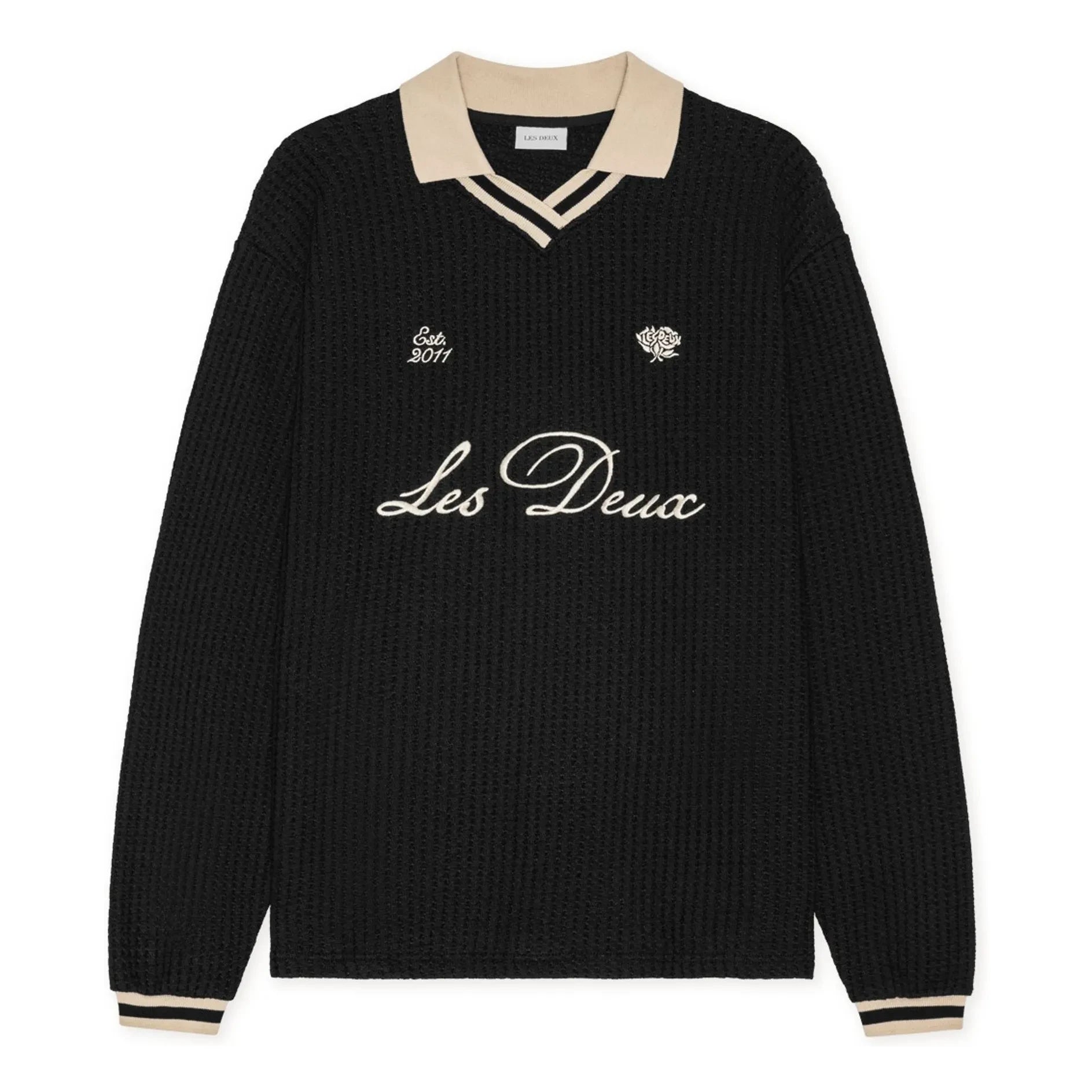 Les Deux - Polo Waffle Football | Schwarz