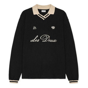 Les Deux - Polo Waffle Football | Schwarz