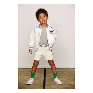Mini Rodini – Bio-Baumwoll-T-Shirt mit Tier-Patches | Heather Grey
