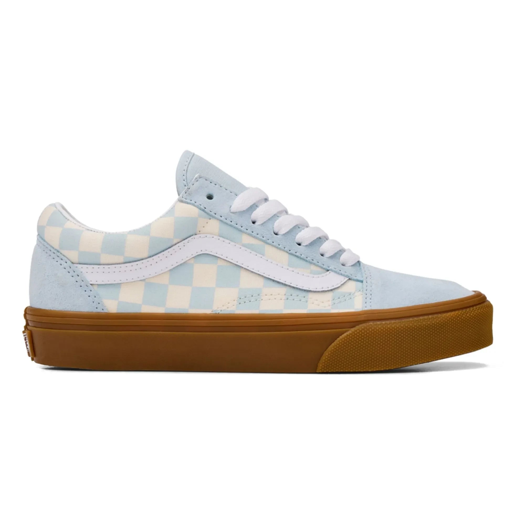 Vans - Sneakers Laces Old Skool Gum Check | Hellblau