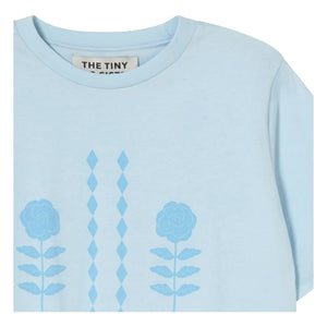 The Tiny Big Sister - Roses Bio-Baumwolle T-Shirt | Blau