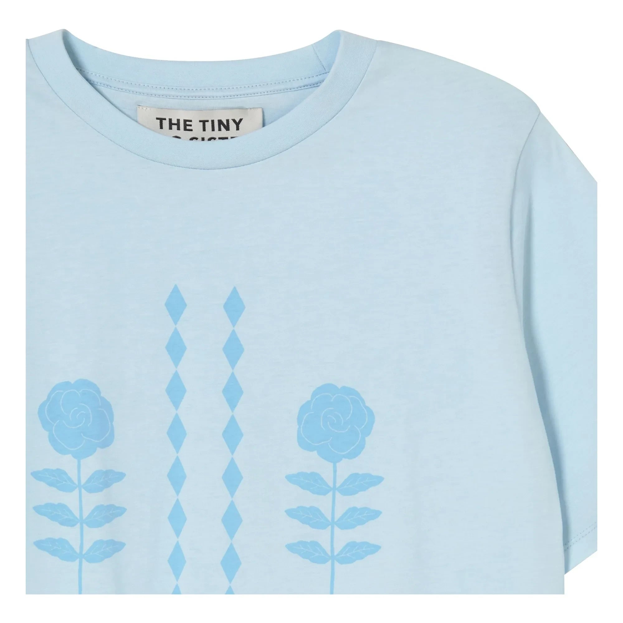 The Tiny Big Sister - Roses Bio-Baumwolle T-Shirt | Blau