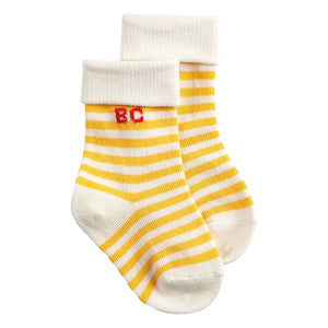 Bobo Choses – 2er-Set Bio-Baumwollsocken mit Erdbeermuster | Gelb