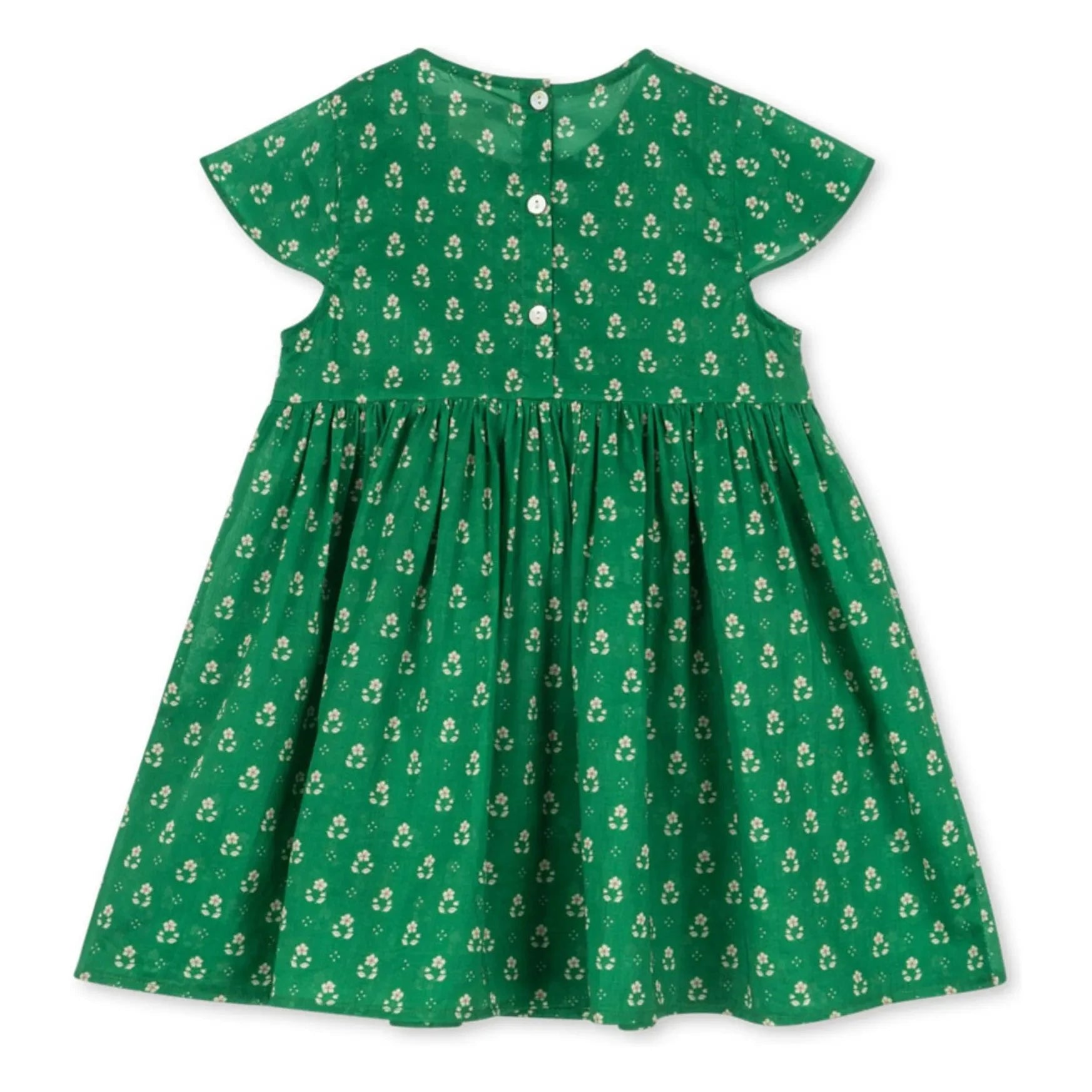Konges Sløjd - Kleid mit Rüschen aus Bio-Baumwolle | Grün