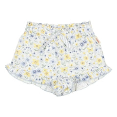 Búho – Baby-Shorts aus Seersucker mit Blumenmuster | Hellblau