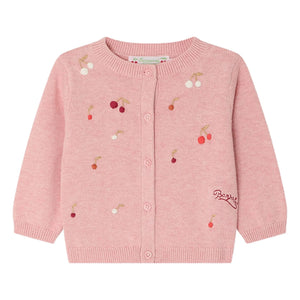 Bonpoint - Claudie Bestickte Strickjacke | Puder