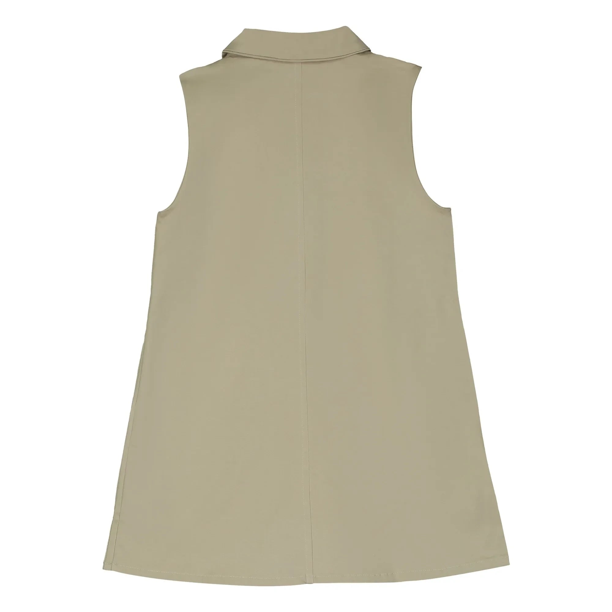 Mandarine - Ärmelloses Polokleid | Beige
