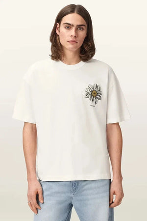 AllSaints Erkek Pamuklu Oversize Tişört PETALS