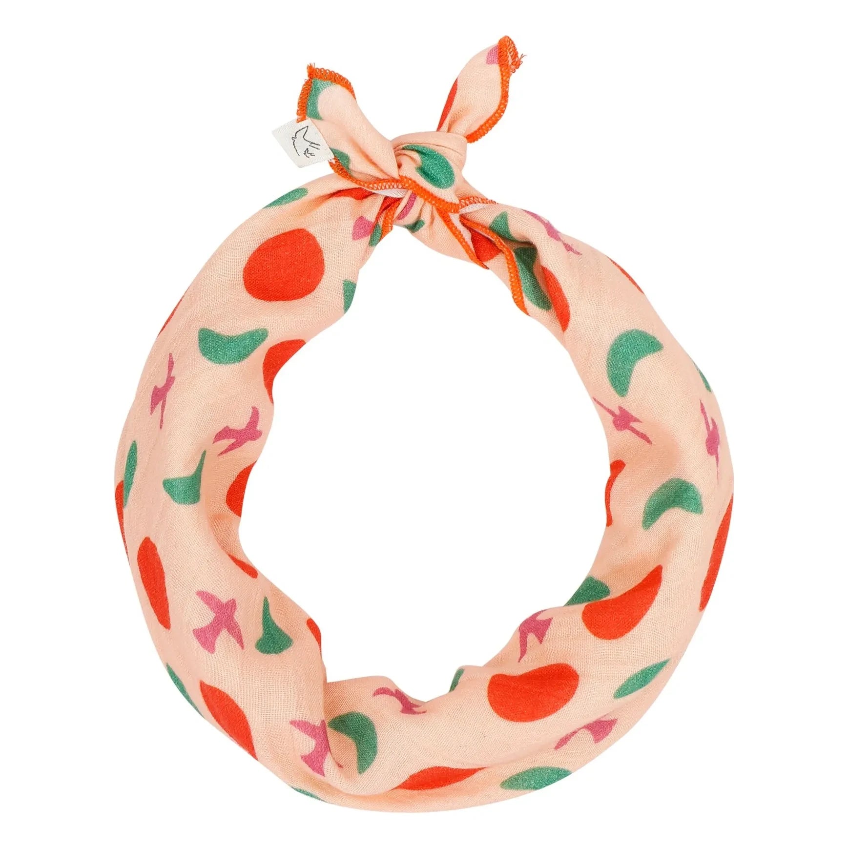 Jenest - Bandana Birds Bio-Baumwolle | Pfirsich
