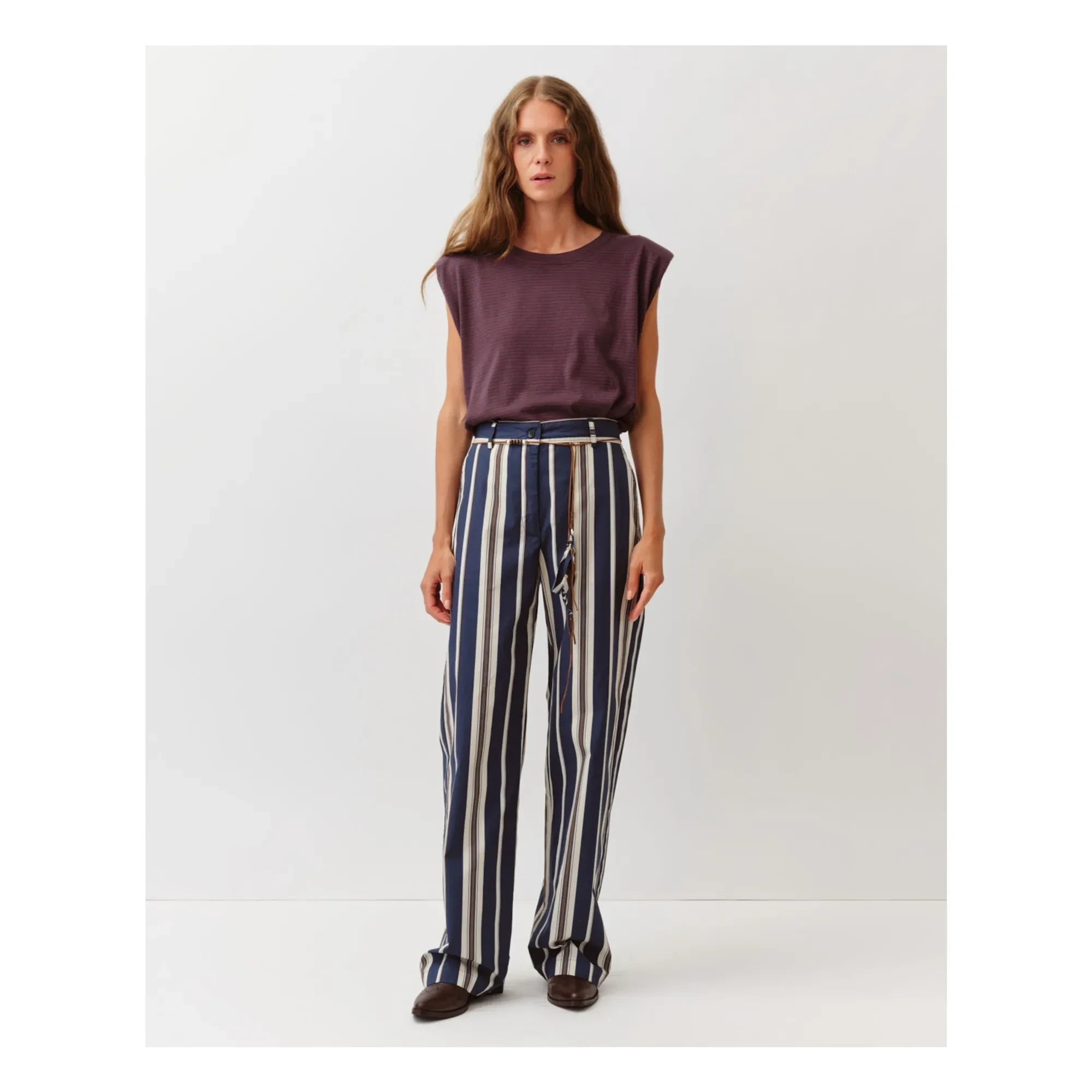 Diega - Gestreifte Hose Pimao | Marineblau