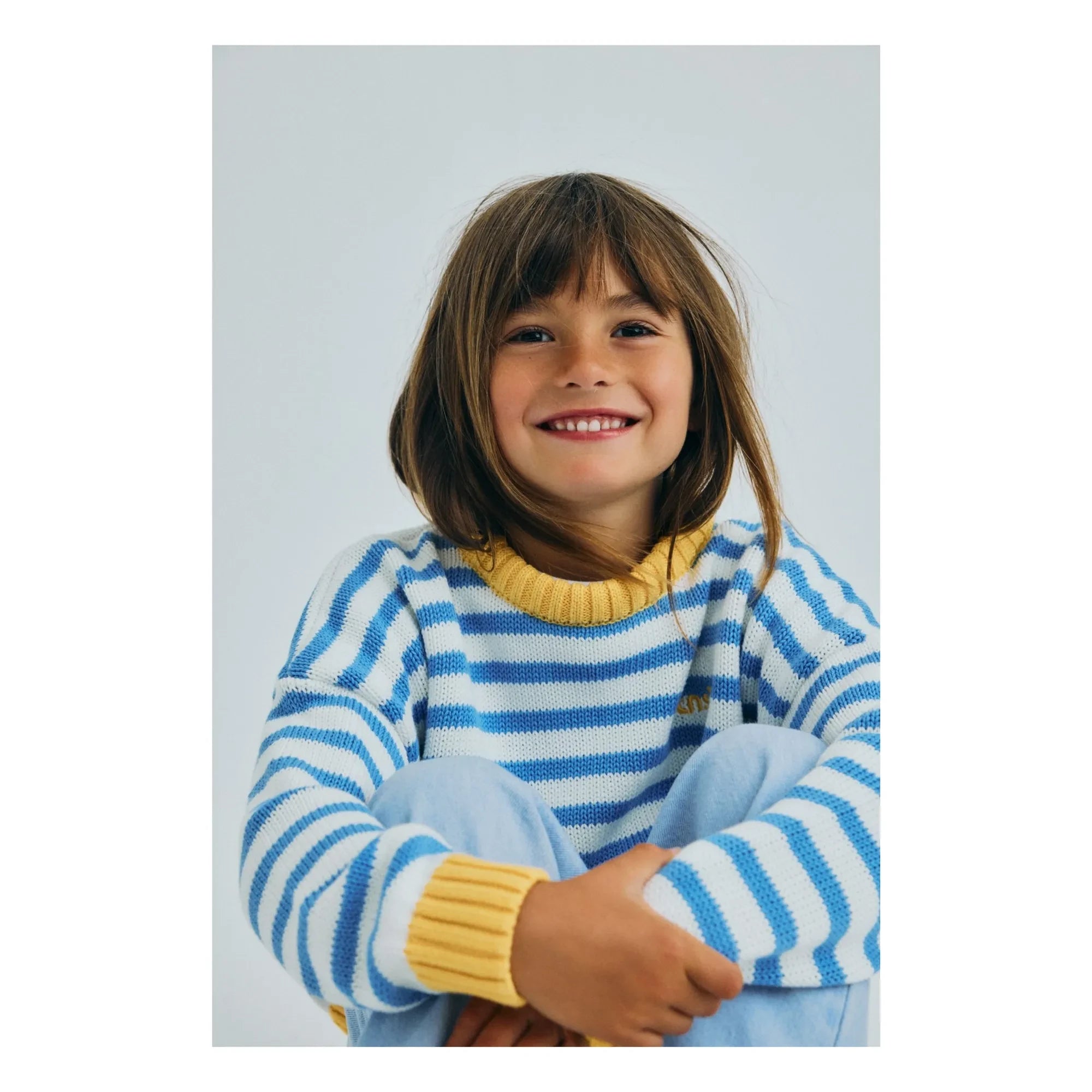 the new society - Gestreifter Marigold Pullover | Hellblau