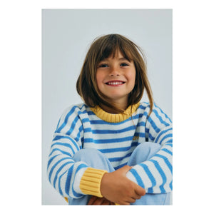 the new society - Gestreifter Marigold Pullover | Hellblau