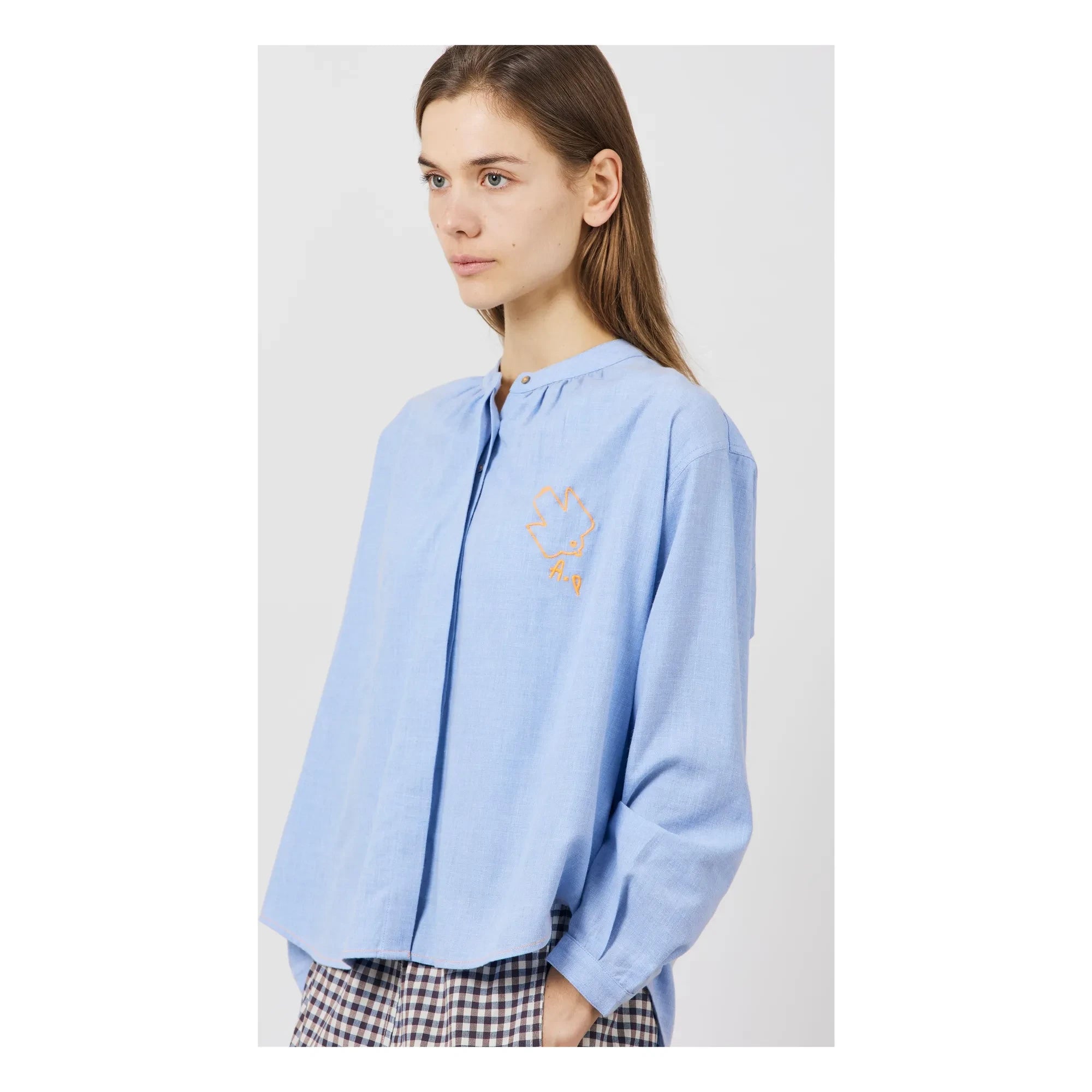 a.p - Engrace Oxford Bluse | Hellblau