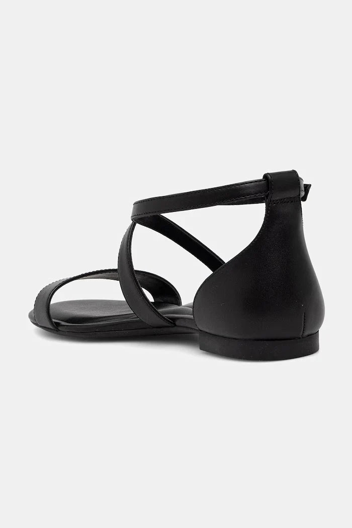 MICHAEL Michael Kors kadın düz taban deri sandalet Alexa Flex Flat Sandal