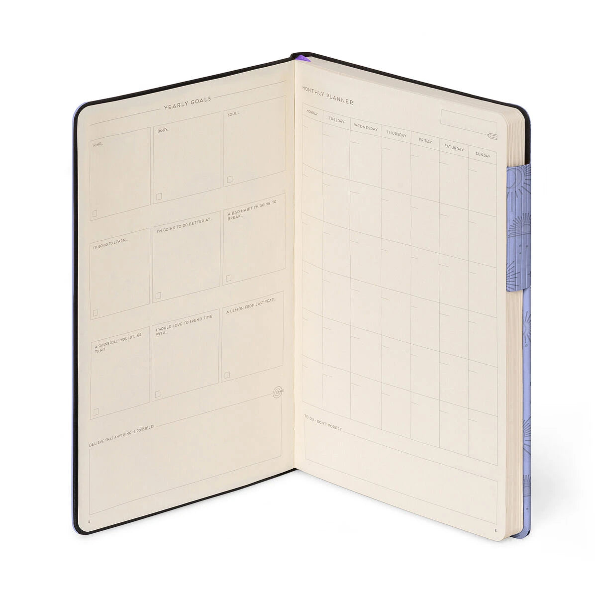 Legami - Kariertes Notizbuch mit monochromem Softcover - Cosmic Lilac - Mein Notizbuch
