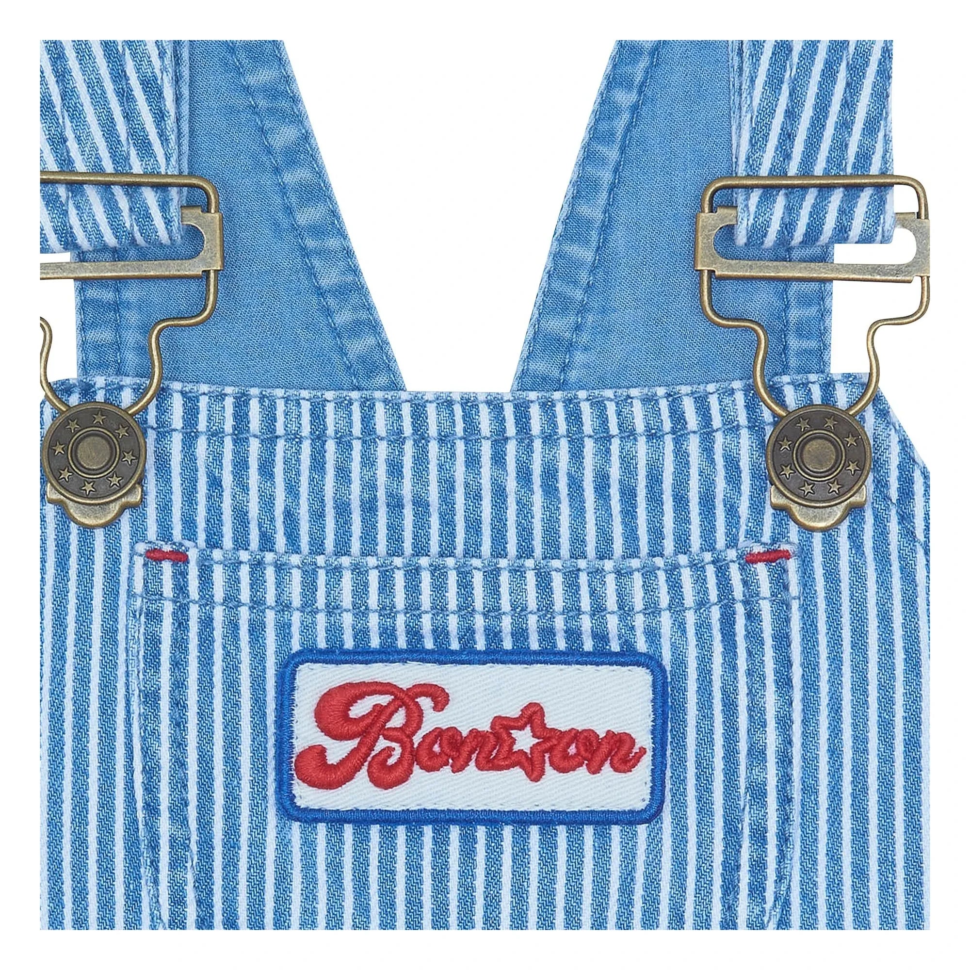 Bonton - Schicker gestreifter Denim-Overall | Blau