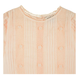 Emile et Ida - Bluse mit Baumwollstickerei | Aprikose